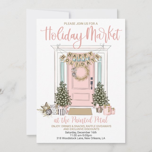 Holiday Shopping Event Invitation (Front)