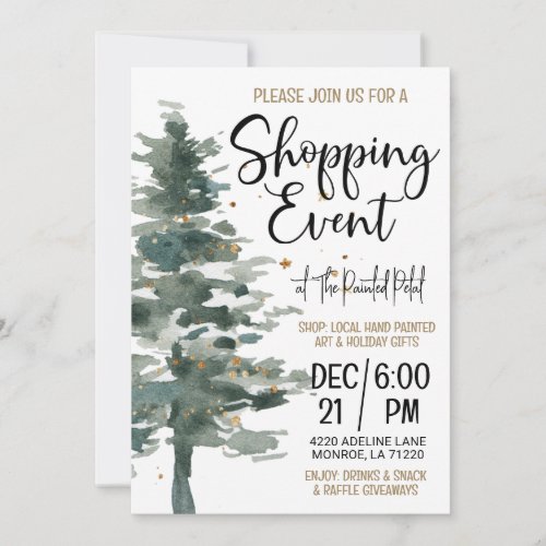 Holiday Shopping Event Invitation