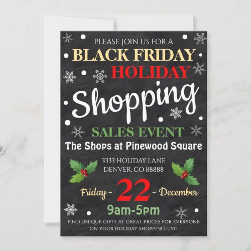 Holiday Shopping Invitation