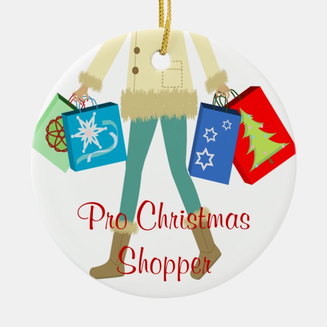 Holiday Shopping Pro Ornament (Front)