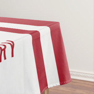 Holiday Siberian Husky Red Tablecloth