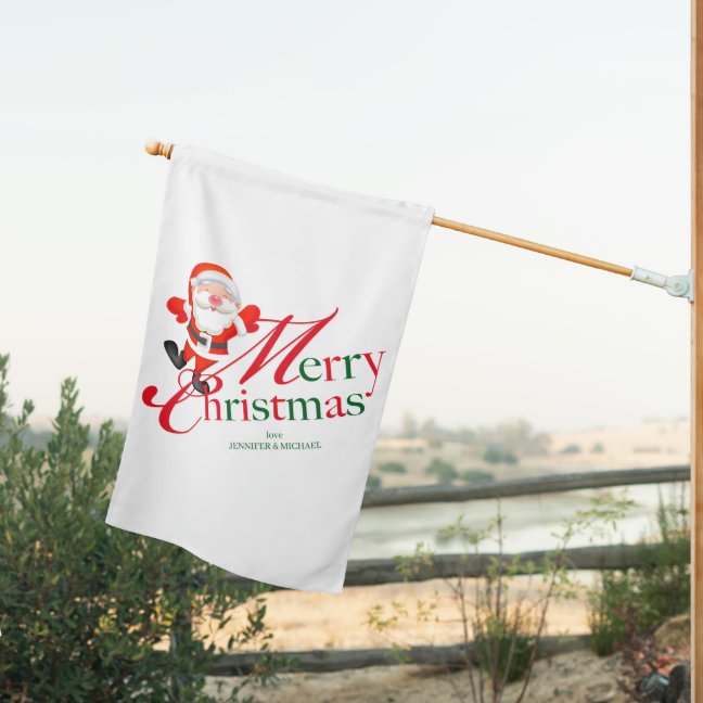 Holiday Signage Merry Christmas House Flag