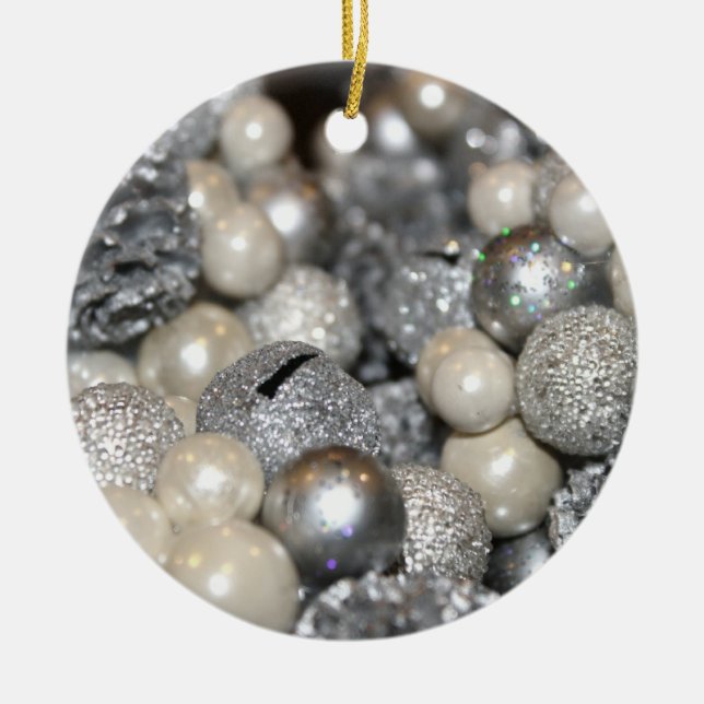 Holiday Silver Sparkle Ornament (Front)