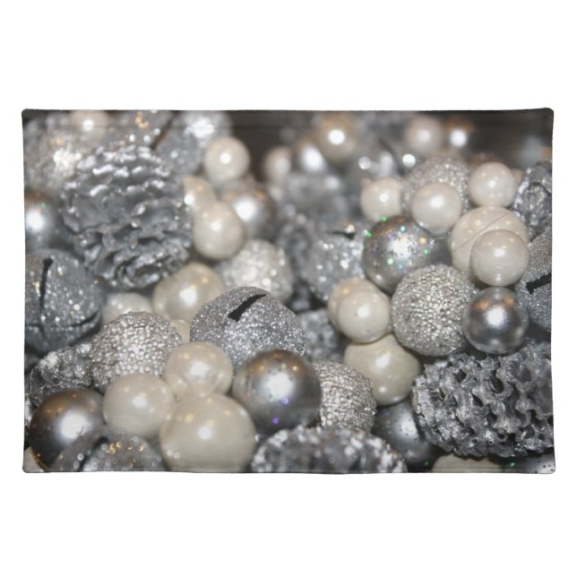 Holiday Silver Sparkle Placemats (Front)