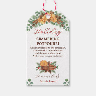 Holiday Simmering Potpourri Recipe Gift Tags