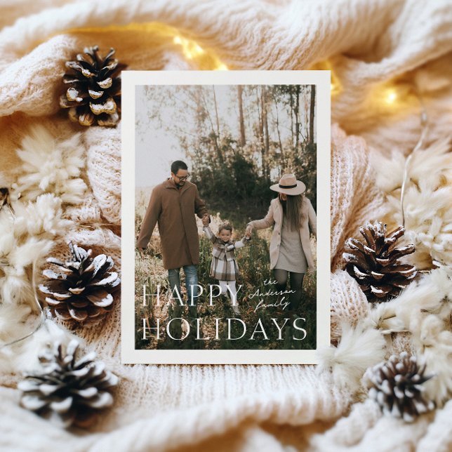 Holiday Simplicity Photo Holiday Card (Creator Uploaded)