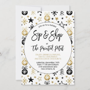 Holiday Sip and Shop Invitation