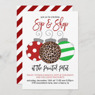 Holiday Sip and Shop Invitation