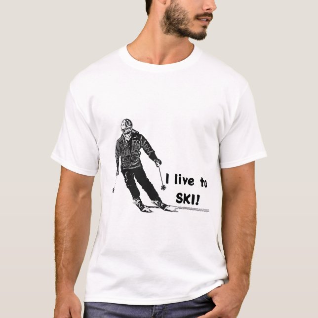 Holiday Skier - Downhill Skiing T-Shirt (Front)