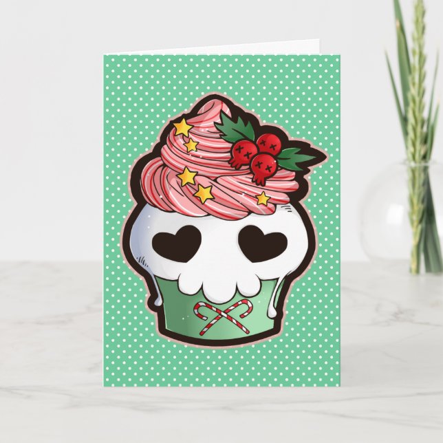 Holiday Skull Cupcake (Front)