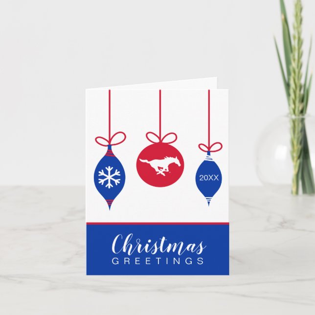 Holiday | SMU Mustangs Logo Card (Front)