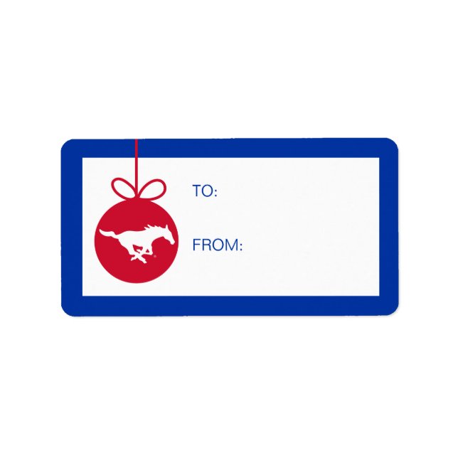 Holiday | SMU Mustangs Logo Label (Front)