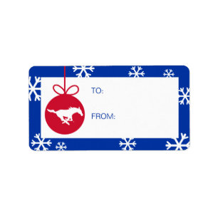 Holiday SMU Mustangs Logo Label