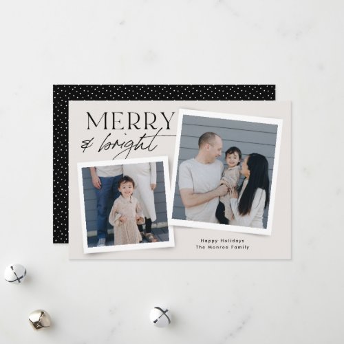 Holiday Snapshot Photo Card _ black