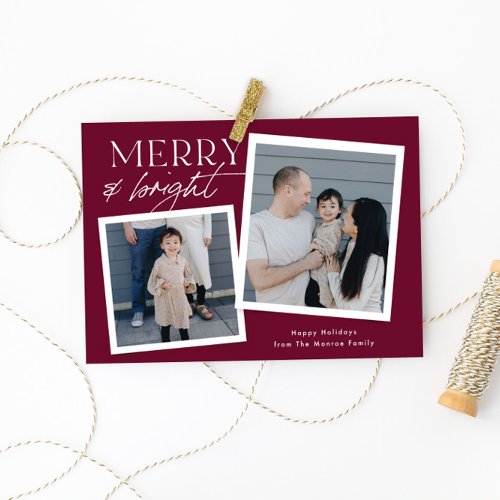 Holiday Snapshot Photo Card _ mulberry