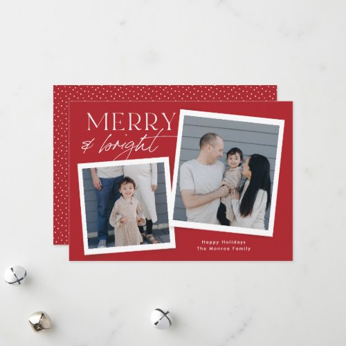 Holiday Snapshot Photo Card _ red