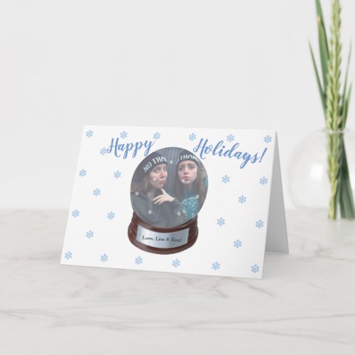 Holiday Snow Globe Photo Card