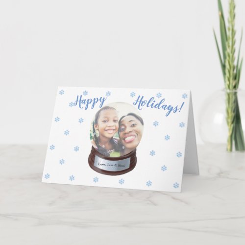 Holiday Snow Globe Photo Card