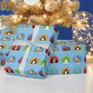 Holiday Snow Globes Wrapping Paper