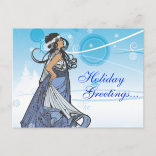 Holiday Snow Queen Postcard
