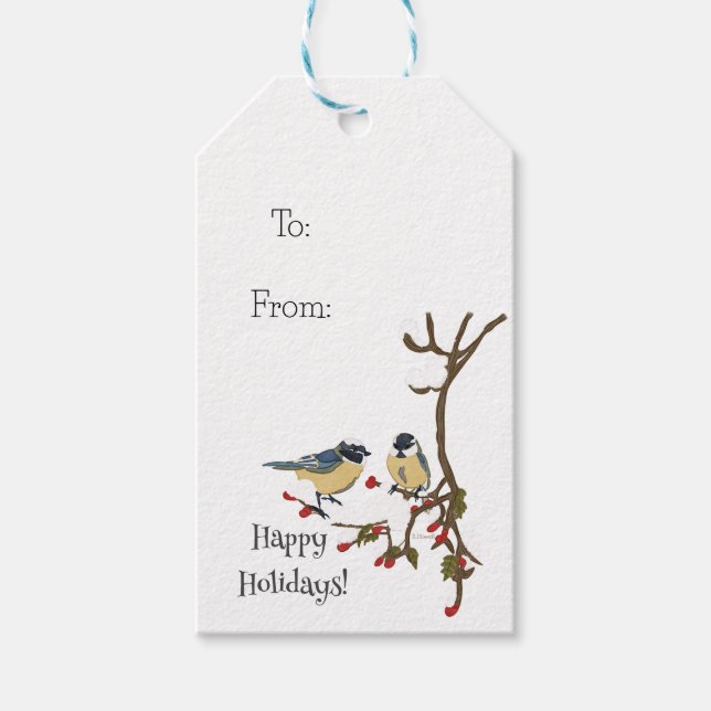 Holiday Snowbirds Gift Tag (Front)