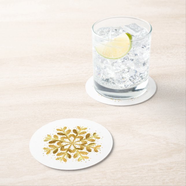 Holiday Snowflake Paper Coasters (Insitu)