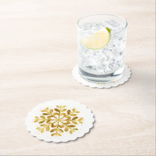 Holiday Snowflake Paper Coasters