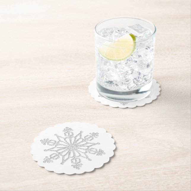 Holiday Snowflake Paper Coasters (Insitu)