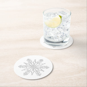 Holiday Snowflake Paper Coasters