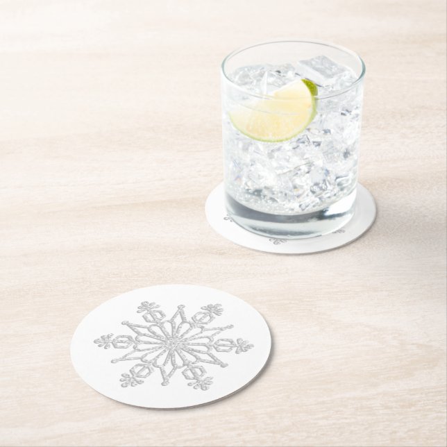 Holiday Snowflake Paper Coasters (Insitu)