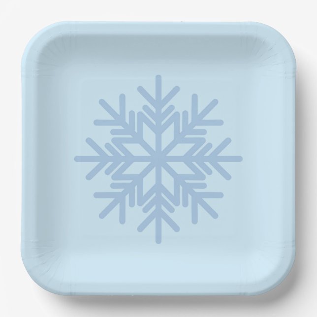 Holiday Snowflake Paper Plates (Front)
