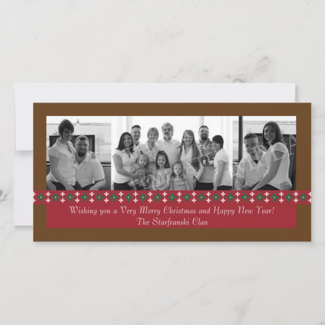 Holiday Snowflake Photo Card (Front)
