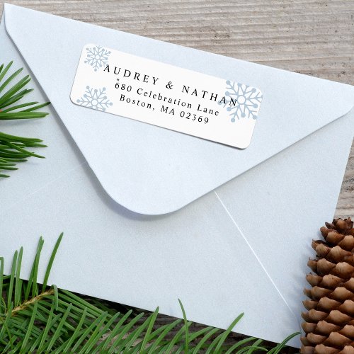 Holiday Snowflake Return Address Label