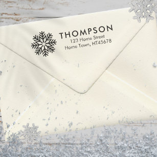 Holiday Snowflake Return Address Self-inking Stamp