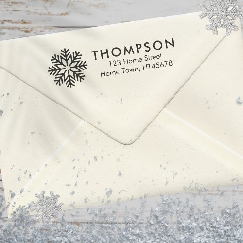 Holiday Snowflake Return Address Self_inking Stamp