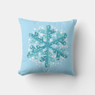 Holiday Snowflake Throw Pillow