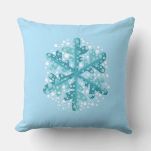 Holiday Snowflake Throw Pillow