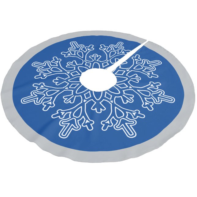 Holiday Snowflake Tree Skirt (Angled)