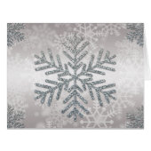 Holiday Snowflake with Silver Glitter (Front Horizontal)