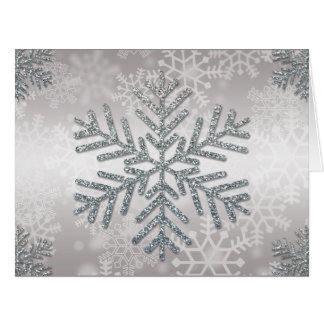 Holiday Snowflake with Silver Glitter