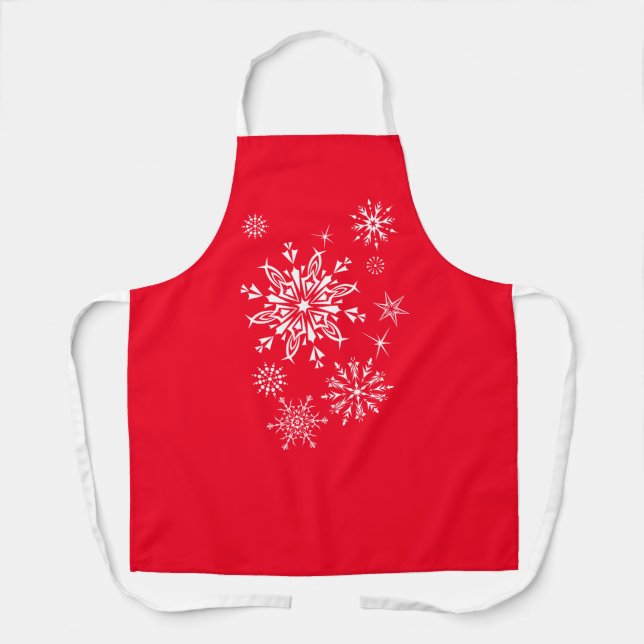 Holiday Snowflakes Apron (Front)