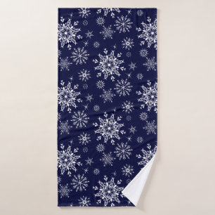Holiday Snowflakes   Bath Towel
