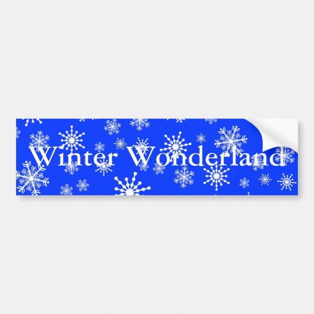 Holiday Snowflakes Bumper Sticker (Front)