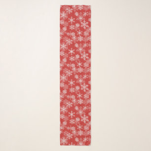 Holiday Snowflakes Chiffon Scarf