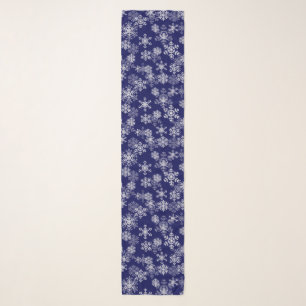 Holiday Snowflakes Chiffon Scarf