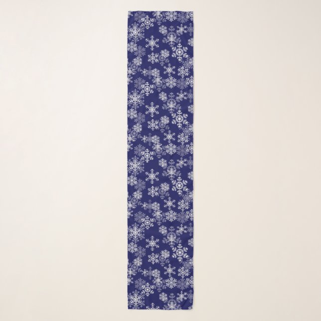 Holiday Snowflakes Chiffon Scarf (Front)