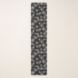 Holiday Snowflakes Chiffon Scarf<br><div class="desc">This chiffon scarf is shown in black with a white snowflakes print.
Customize this item or buy as is.</div>