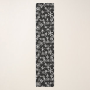 Holiday Snowflakes Chiffon Scarf