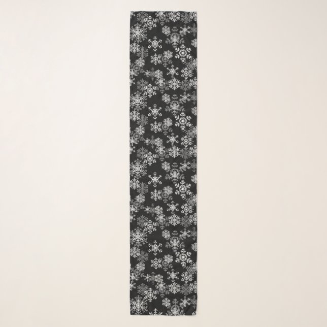 Holiday Snowflakes Chiffon Scarf (Front)