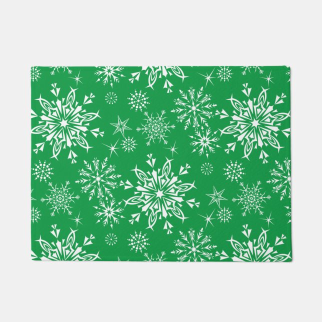 Holiday  Snowflakes Doormat (Front)